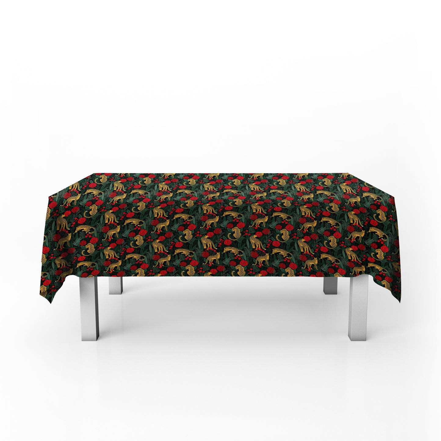 Leopard in the Jungle Rectangle Tablecloth