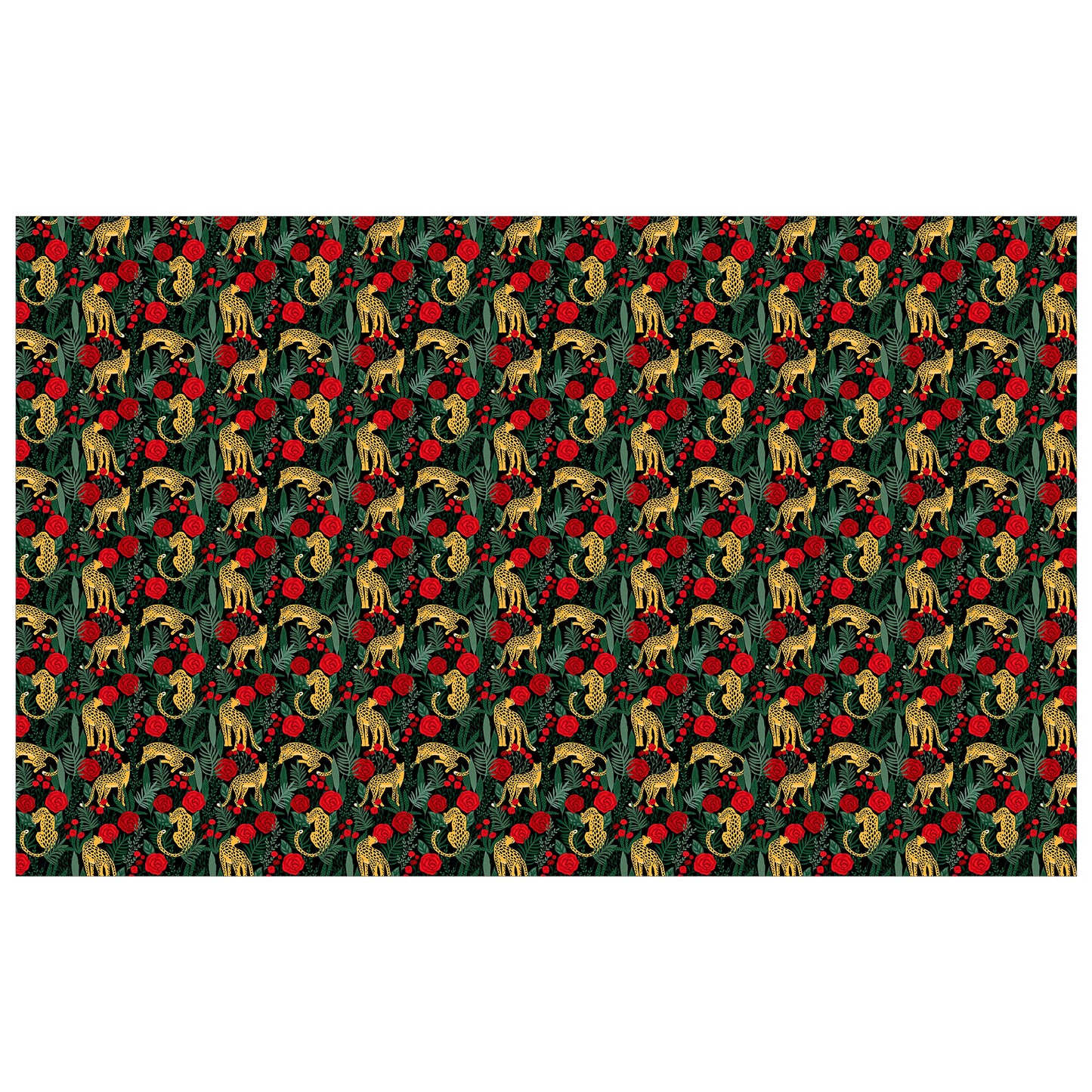 Leopard in the Jungle Rectangle Tablecloth