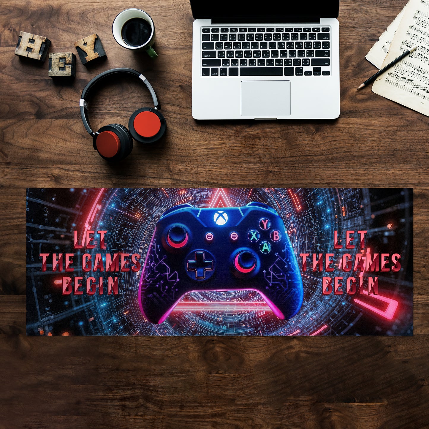 Let The Games Begin Desk Pad