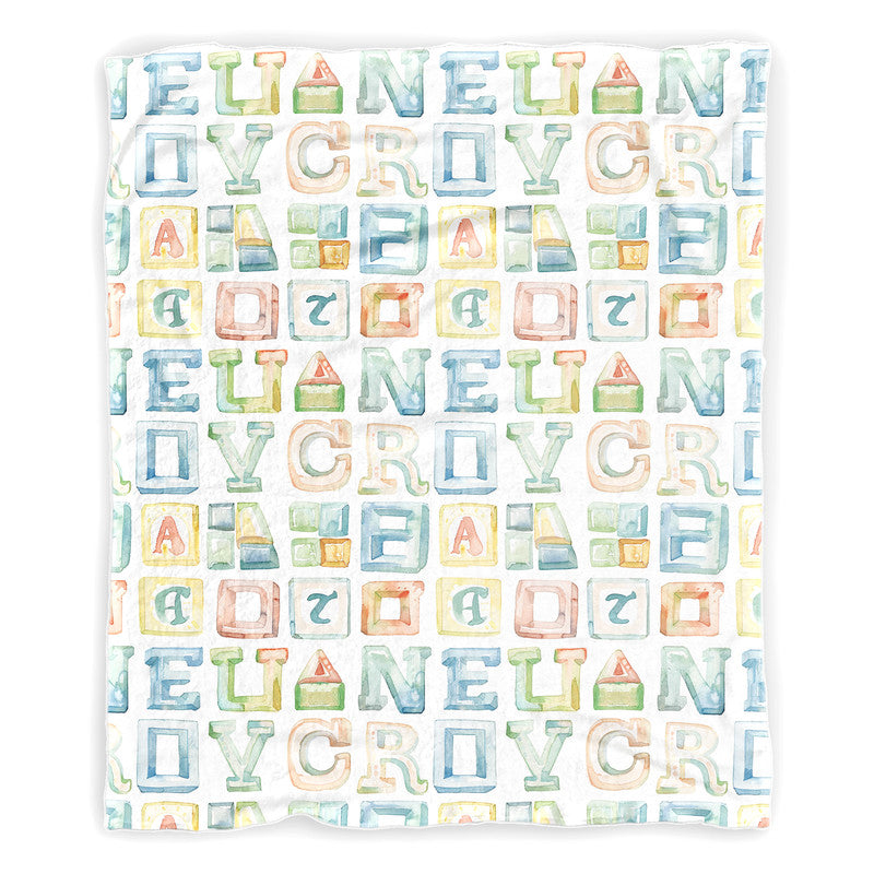 Letter Game Minky Blanket