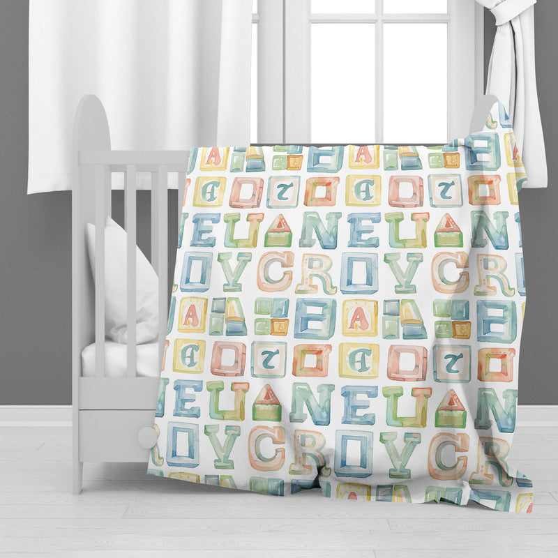 Letter Game Minky Blanket