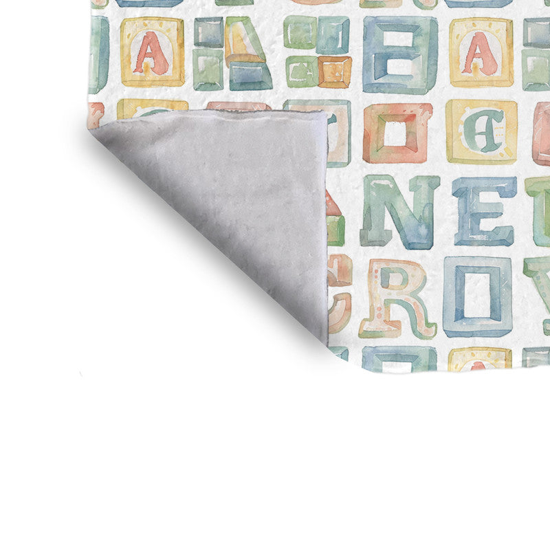 Letter Game Minky Blanket
