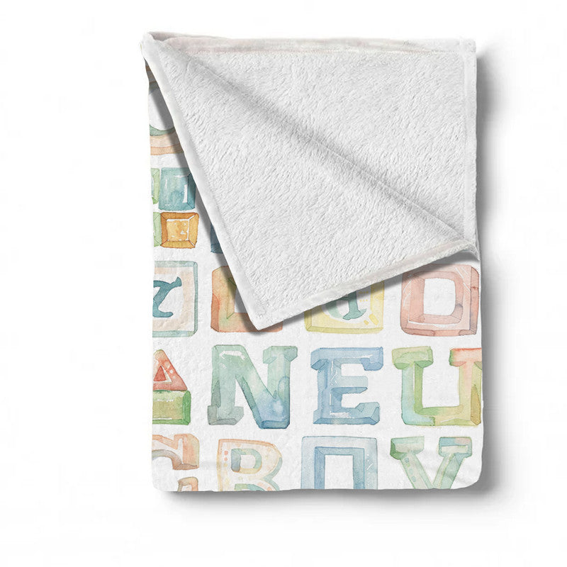 Letter Game Minky Blanket
