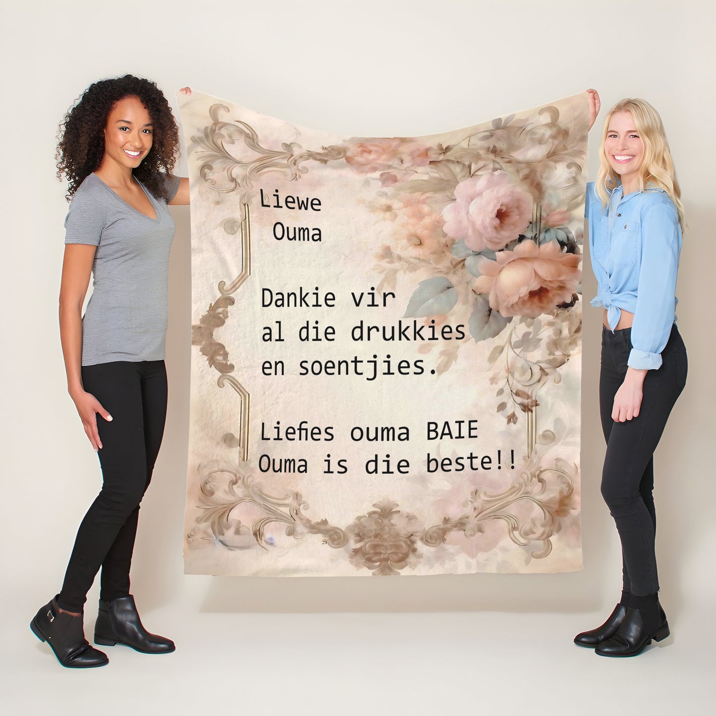 Lief Vir Jou Ouma Light Weight Fleece Blanket