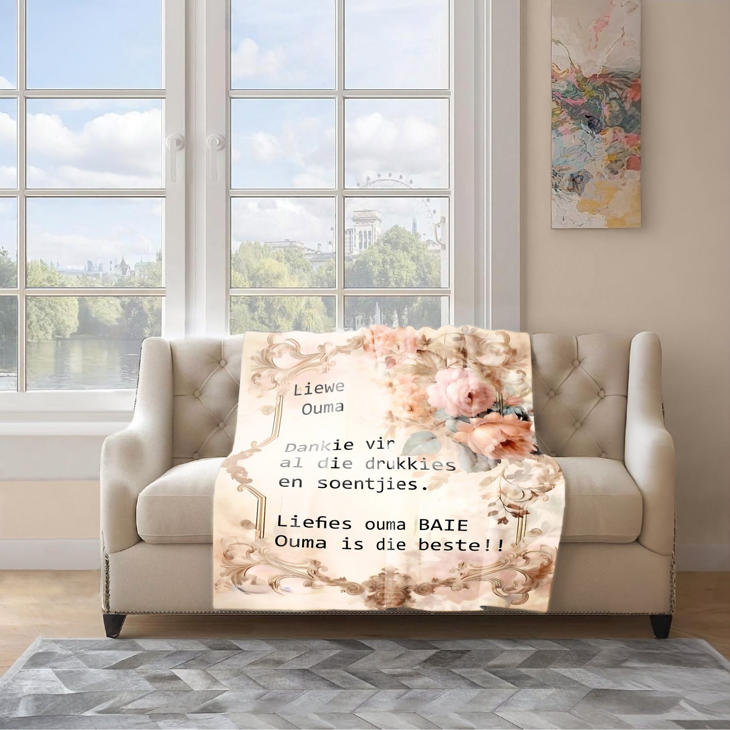 Lief Vir Jou Ouma Light Weight Fleece Blanket