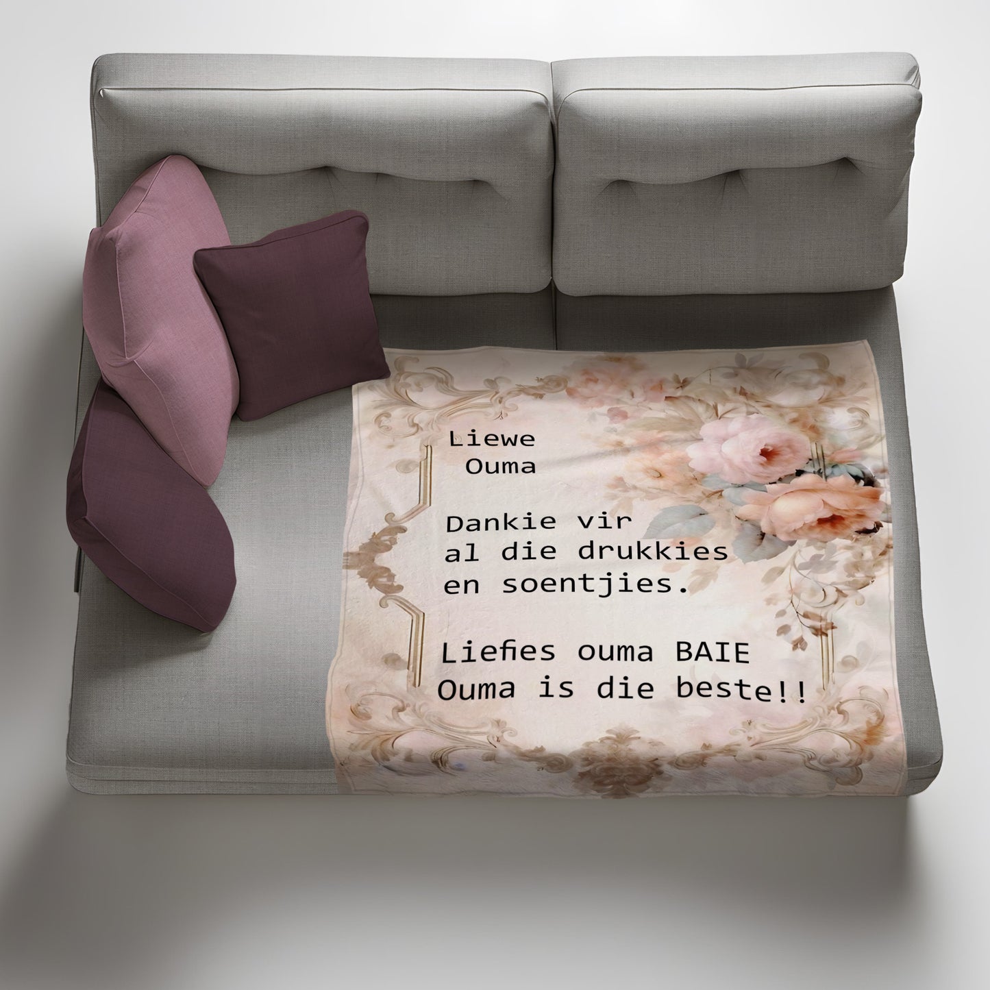 Lief Vir Jou Ouma Light Weight Fleece Blanket