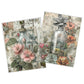 Life Memories Bottled up Flowers Decoupage 800mm x 600mm