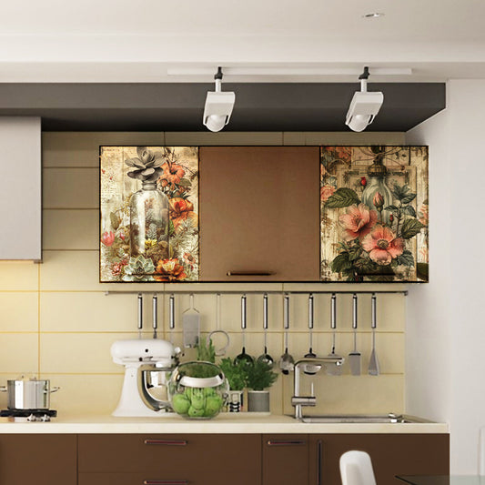 Life Memories Bottled up Flowers Decoupage 800mm x 600mm