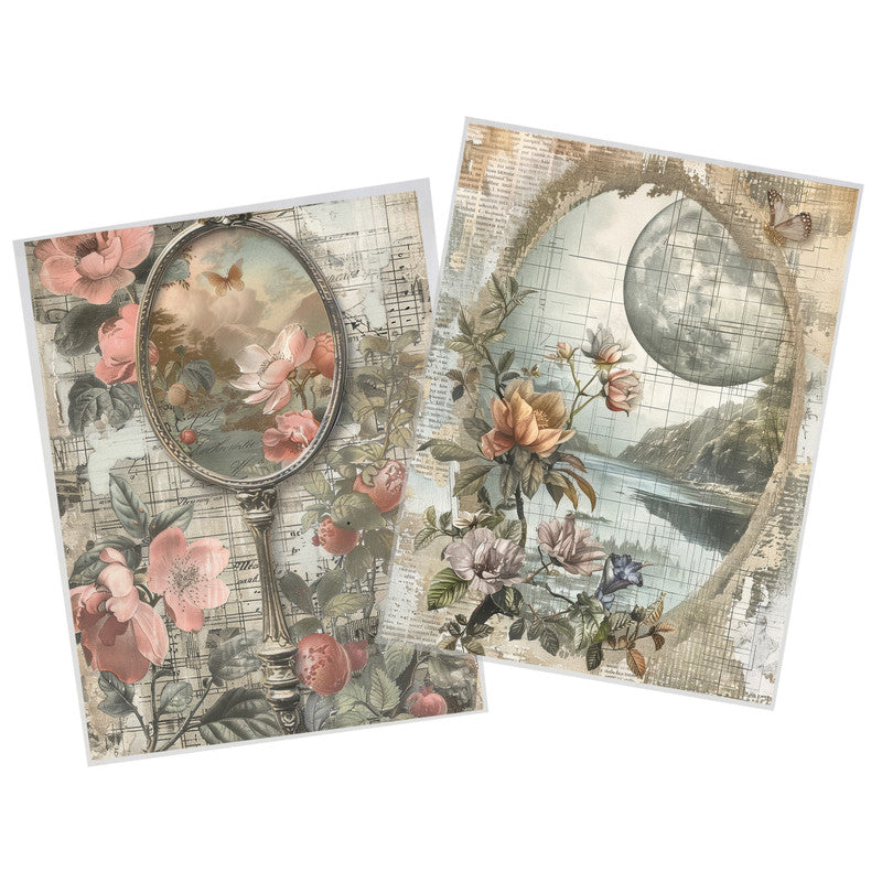 Life Memories In The Mirror Decoupage 800mm x 600mm