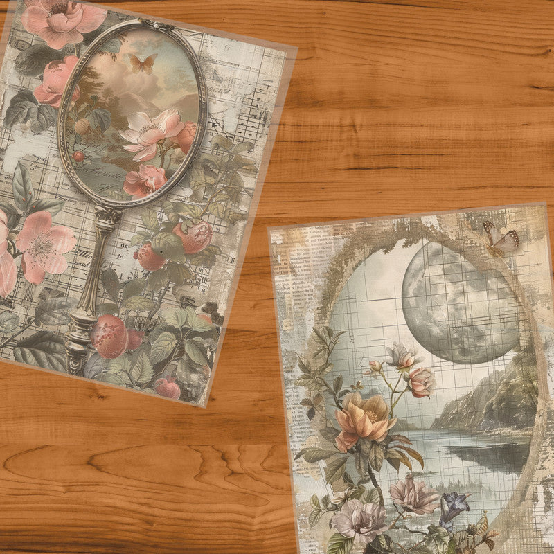 Life Memories In The Mirror Decoupage 800mm x 600mm