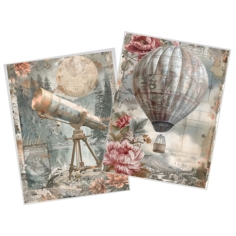 Life Memories Of An Adventure Decoupage 800mm x 600mm