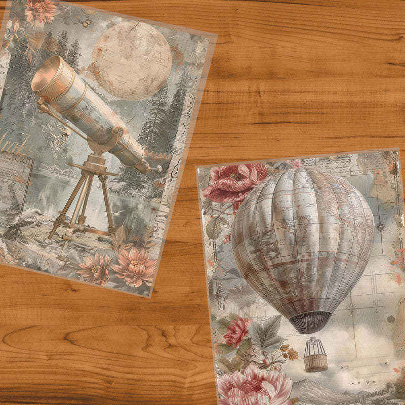 Life Memories Of An Adventure Decoupage 800mm x 600mm