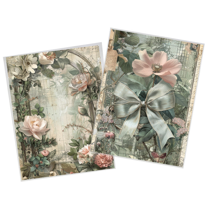 Life Memories Of a Gift of Flowers Decoupage 800mm x 600mm
