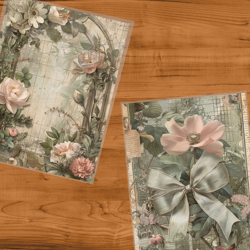 Life Memories Of a Gift of Flowers Decoupage 800mm x 600mm