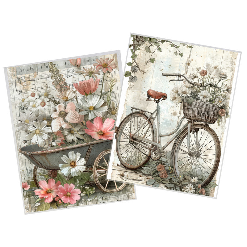 Life Memories On Wheels Decoupage 800mm x 600mm