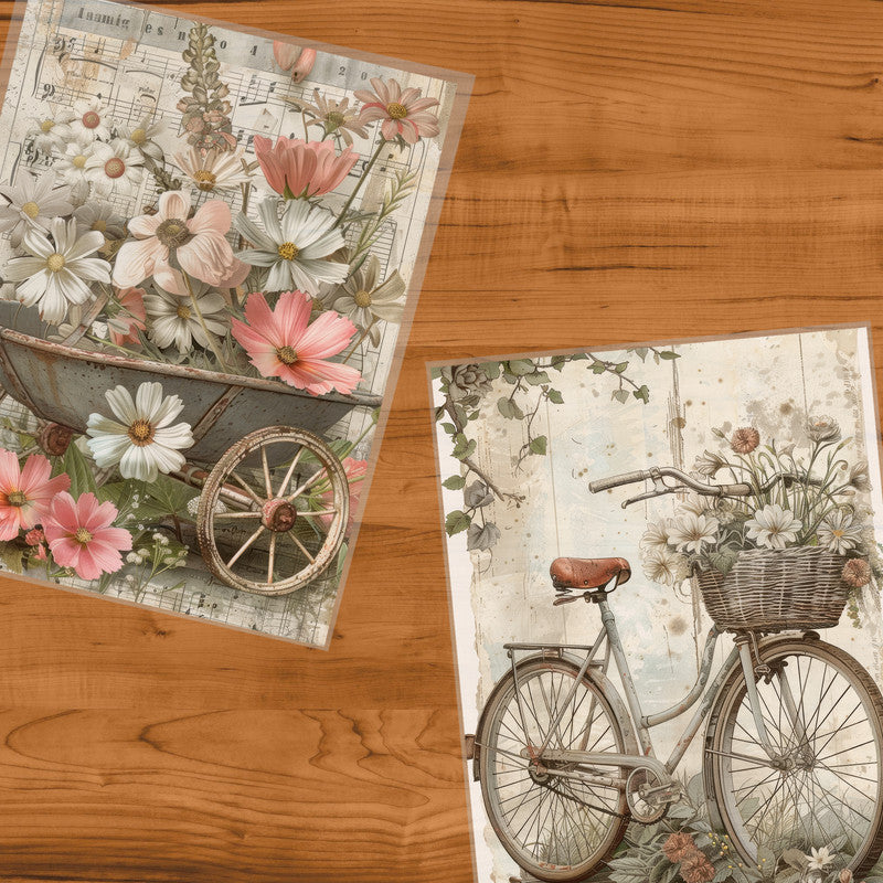 Life Memories On Wheels Decoupage 800mm x 600mm