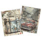 Life Memories Road Trip Decoupage 800mm x 600mm