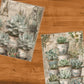 Life Memories Succlent Flowers Decoupage 800mm x 600mm