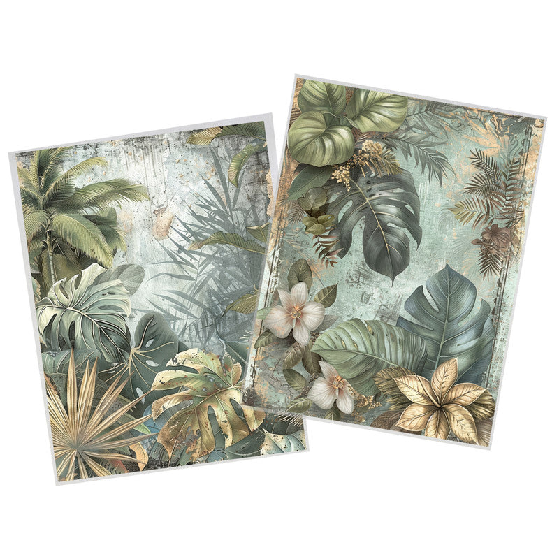 Life Memories Tropical Leaves Decoupage 800mm x 600mm