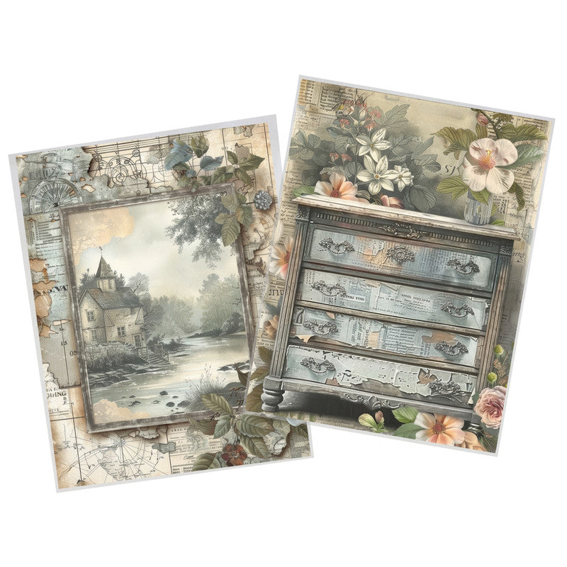 Life Memories Victorian House Decoupage 800mm x 600mm