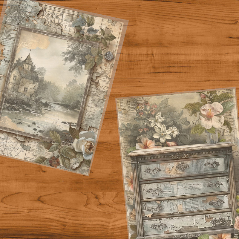 Life Memories Victorian House Decoupage 800mm x 600mm