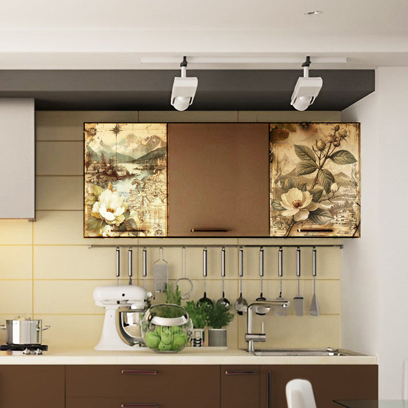 Life Memories White Floral Decoupage 800mm x 600mm