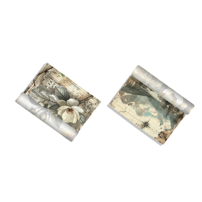 Life Memories White Floral Decoupage 800mm x 600mm
