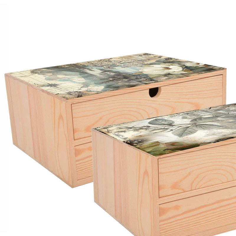 Life Memories White Floral Decoupage 800mm x 600mm