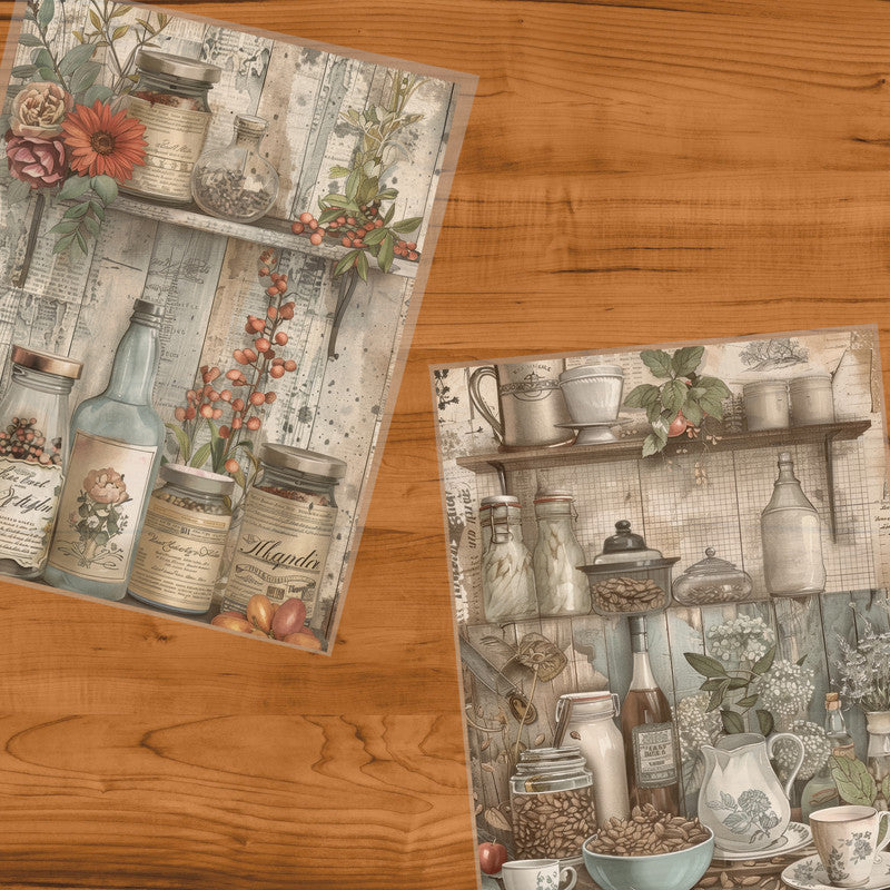 Life Memories of Coffee Spices Decoupage 800mm x 600mm