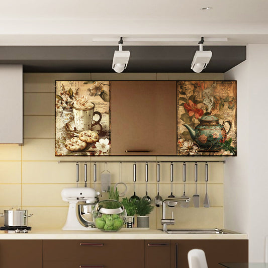 Life Memories of Coffee Tea Decoupage 800mm x 600mm