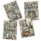 Life Memories of Dark Glass Bottles Decoupage A3