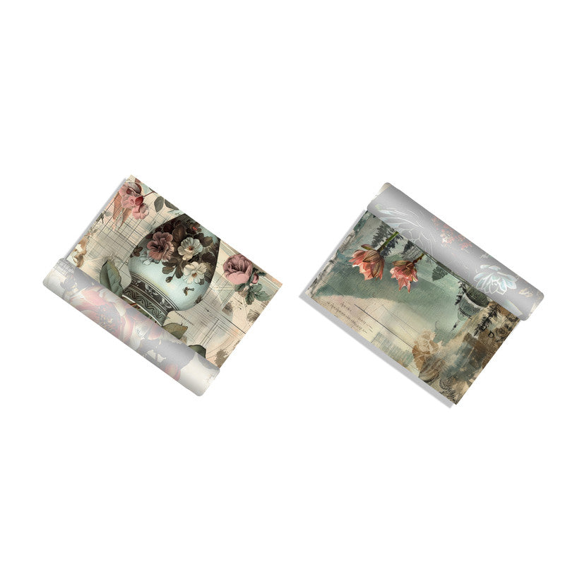 Life Memories of Flower Vases Decoupage 800mm x 600mm