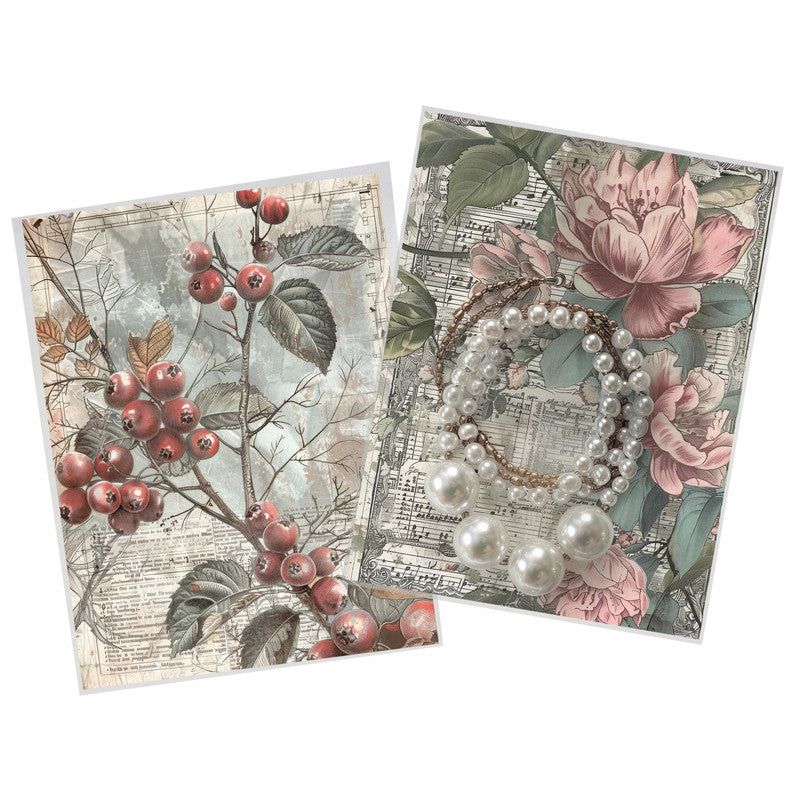 Life Memories of Forgotten Pearls Decoupage 800mm x 600mm