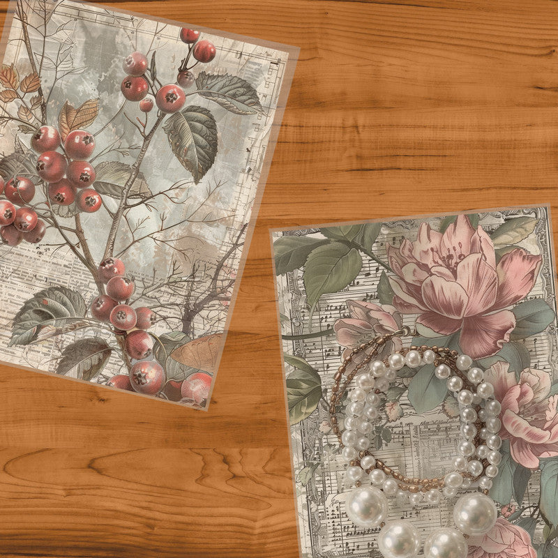 Life Memories of Forgotten Pearls Decoupage 800mm x 600mm