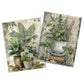Life Memories of Green Floral Pots Decoupage 800mm x 600mm