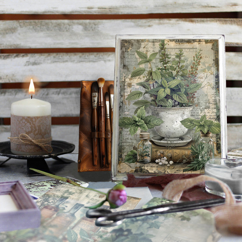 Life Memories of Lush Green Leaves Decoupage A4 A5 & A4