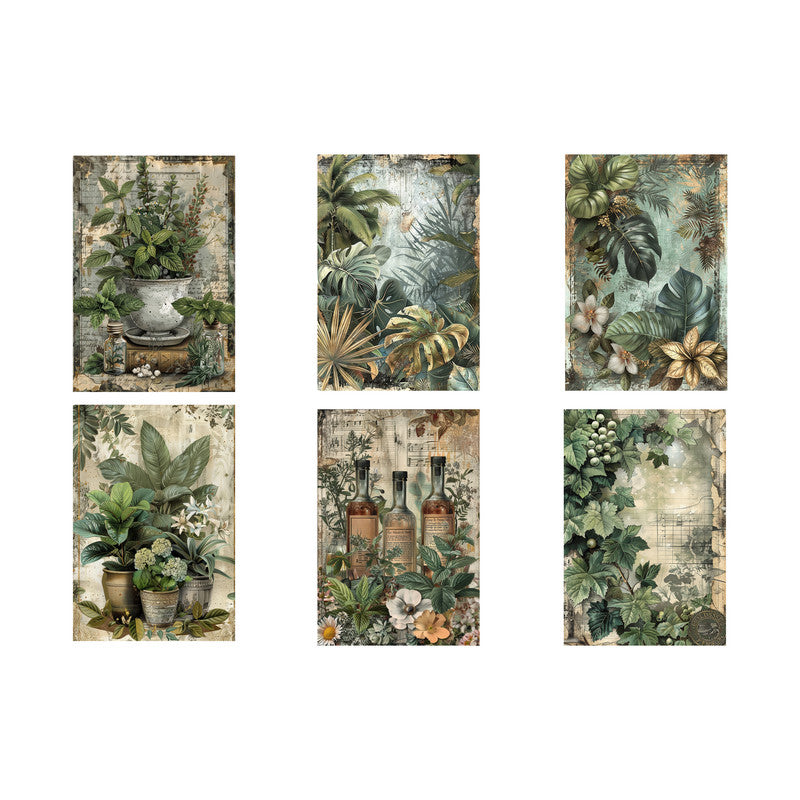 Life Memories of Lush Green Leaves Decoupage A4 A5 & A4