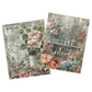 Life Memories of Peach Floral Wall Decoupage 800mm x 600mm