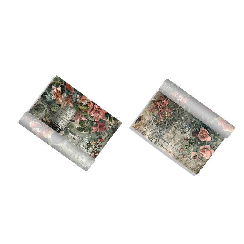 Life Memories of Peach Floral Wall Decoupage 800mm x 600mm