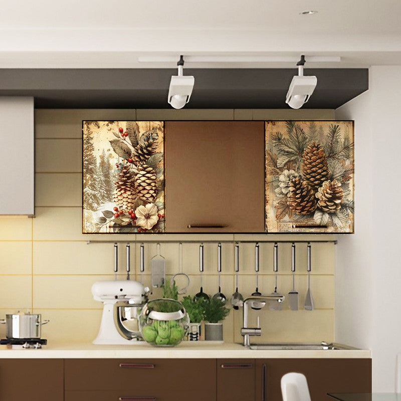 Life Memories of Pine Cone Decoupage 800mm x 600mm