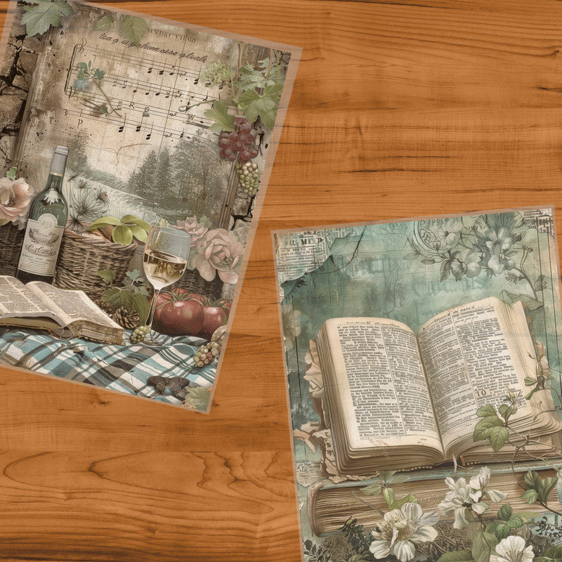 Life Memories of Story Book Decoupage 800mm x 600mm