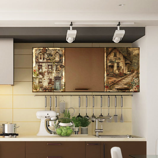 Life Memories of a House Decoupage 800mm x 600mm