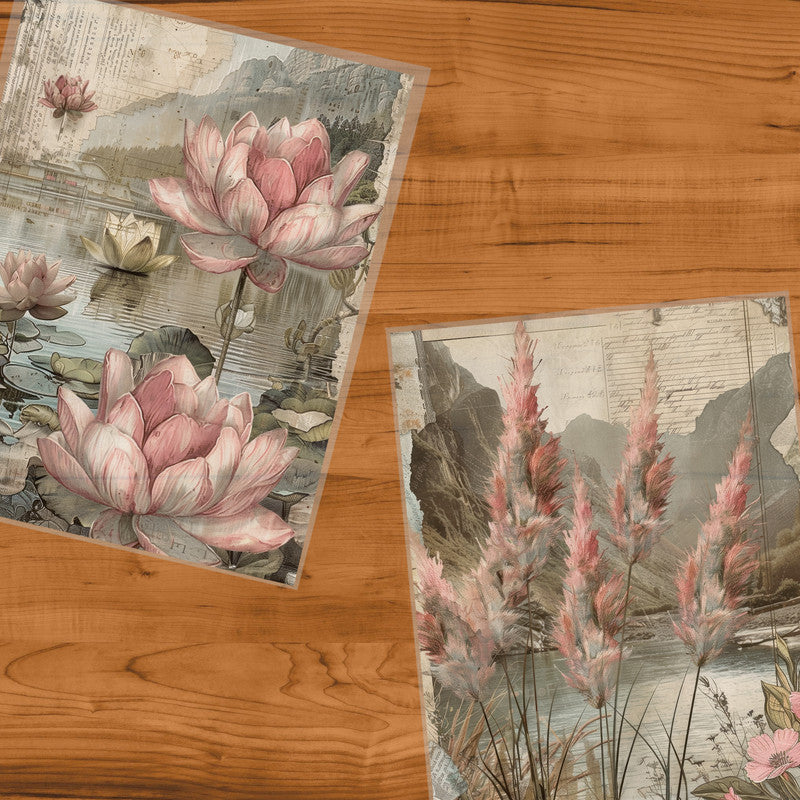 Life Memories of a River Side Decoupage 800mm x 600mm