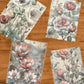 Life Memories of a Row of Red Flowers Decoupage A3