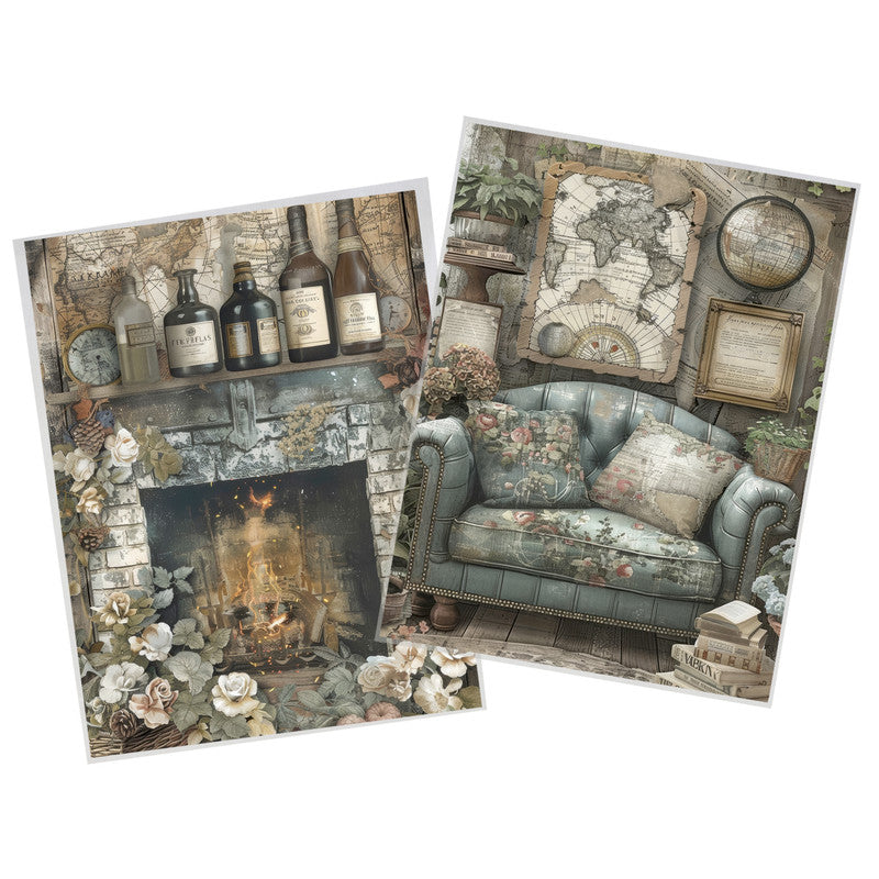Life Memories of a Warm Life Decoupage 800mm x 600mm