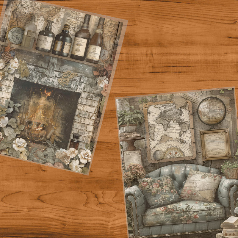 Life Memories of a Warm Life Decoupage 800mm x 600mm