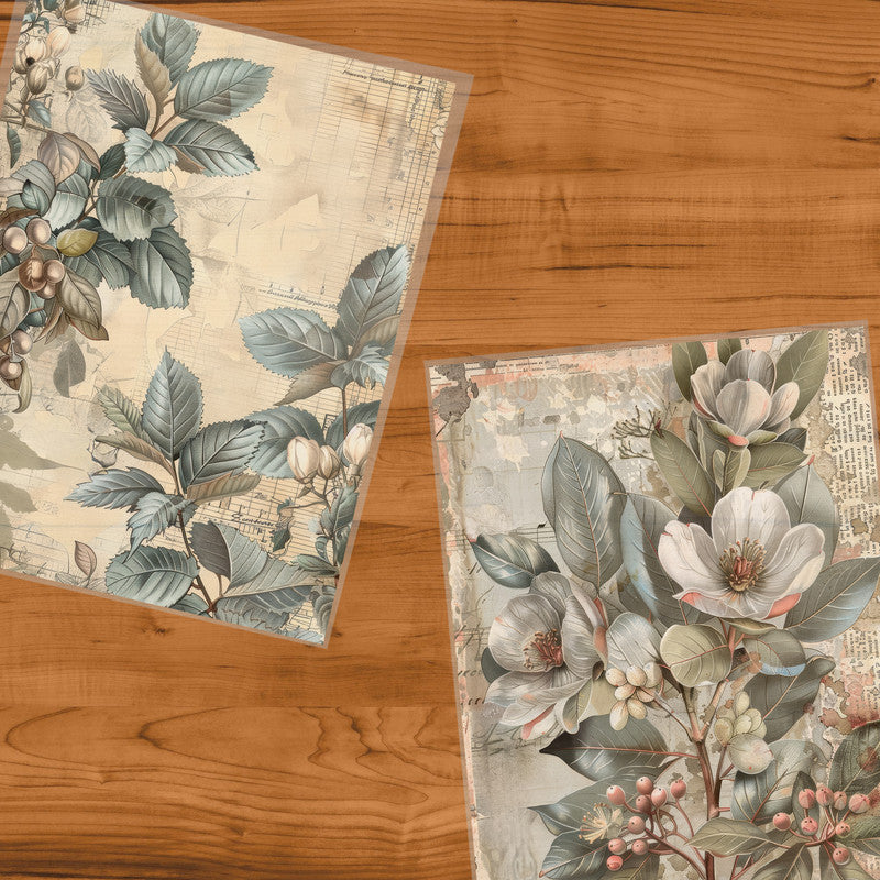 Life Memories of a White Flower Branch Decoupage 800mm x 600mm