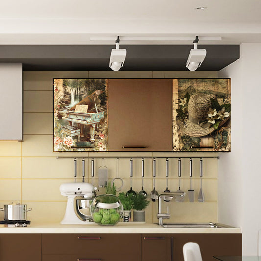 Life Memories of the Piano Player Decoupage 800mm x 600mm