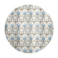 Light Blue Decorations Round Tablecloth