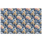 Light Blue Floral Rectangle Tablecloth